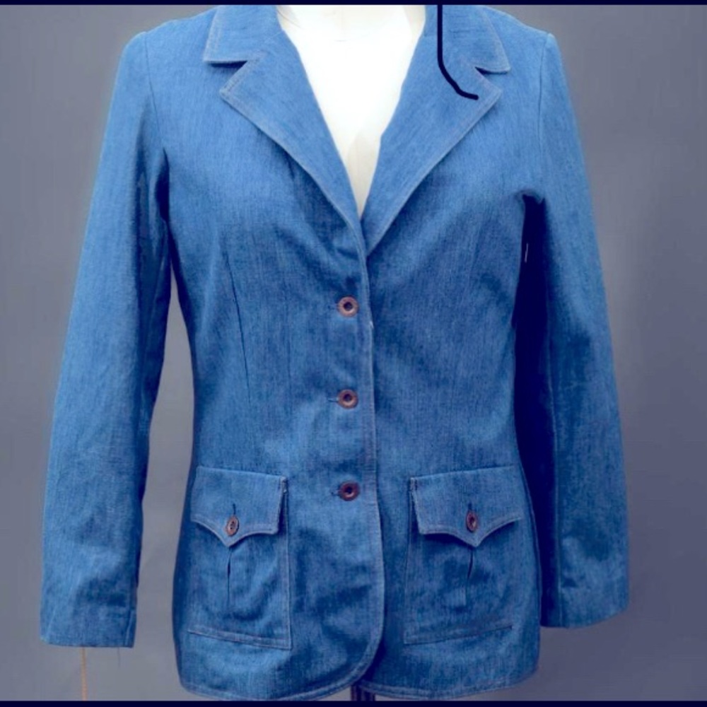 City Blues by Koret 1970s Jean Blazer